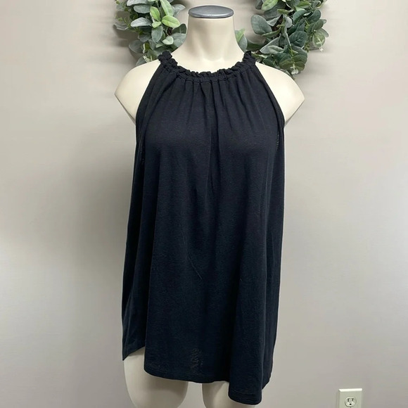 Ann Taylor Loft Linen Blend Asymmetrical Hem Halter Top S - Picture 1 of 11